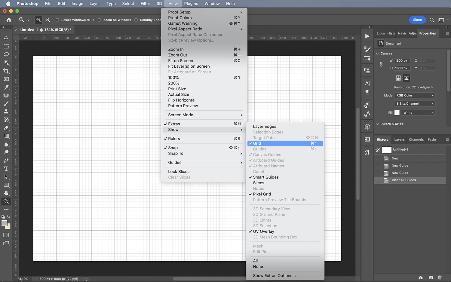 How to create grids and guides in Photoshop