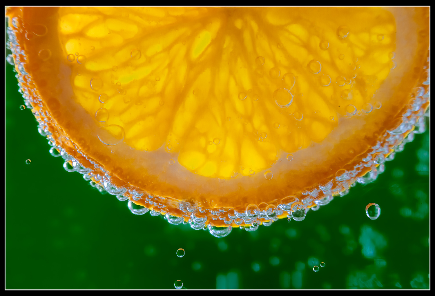 fizzy orange in water