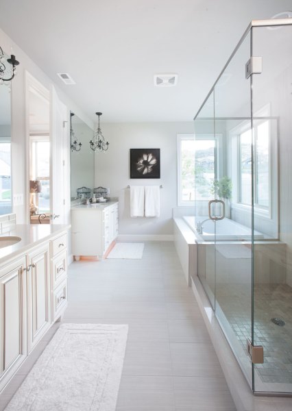 The master bathroom