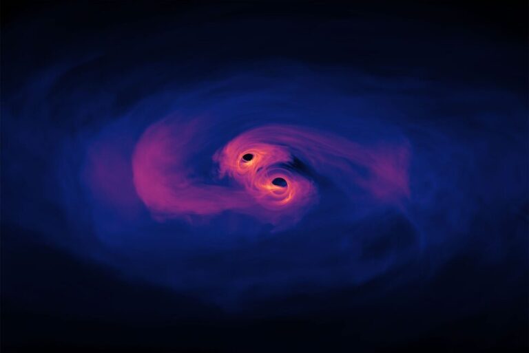 Supermassive black hole binary emits unexpected flares